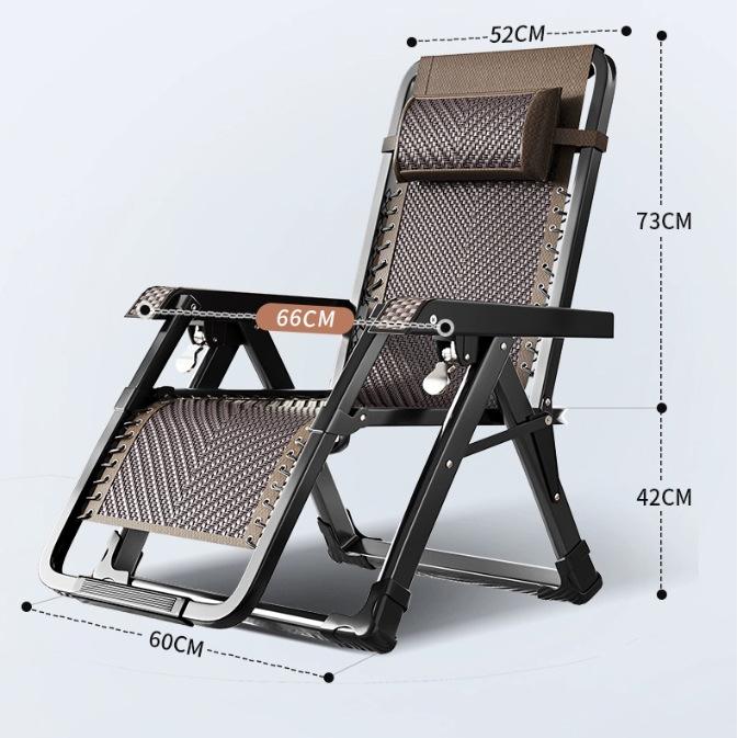 Recliner Foldableing Nap Backrest Lazy Nap Chair Home Dual-Use Adult Balcony Comfortable Summer Dual-Use Rattan Chair