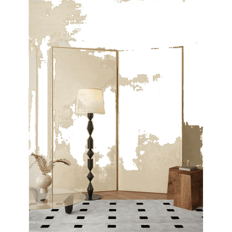 Japanese-Style Cream Screen Partition Living Room Entrance Nordic Folding Mobile Office Bedroom Modern Minimalist