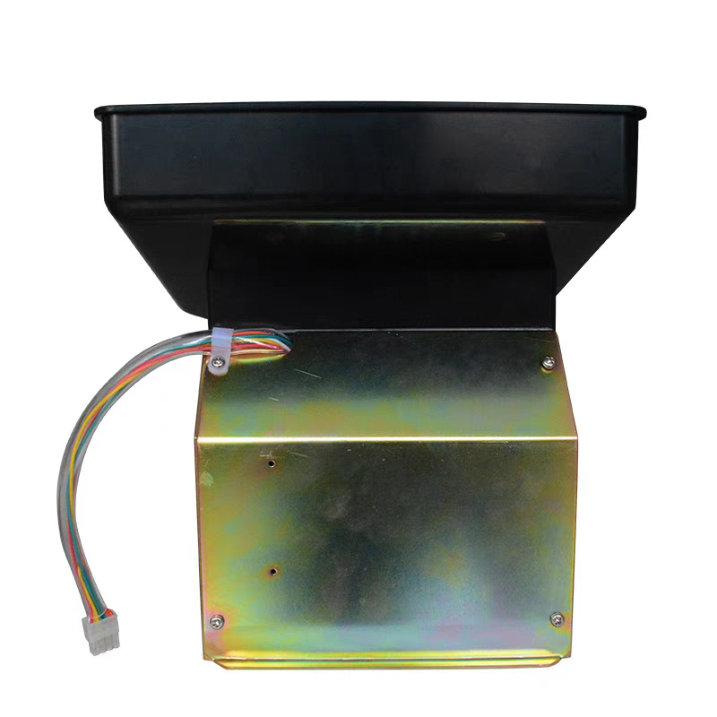 Монетный автомат с восьмью отверстиями, пластиковое ведро, черная игровая машина, диспенсер монет с пружинным механизмом