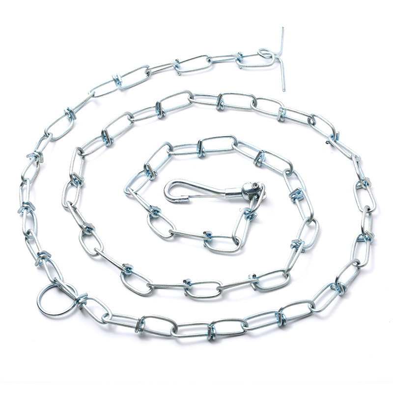 Factory direct wholesale homemade chain braided chain knotting chain strip galvanized industrial chain pet chain dog chain