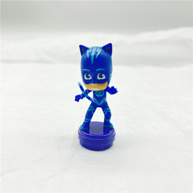 6 Pajamas Little Hero Toy Doll Masked Man Cat Boy Owl Female Flying Wall Man Doll Figure Ornament