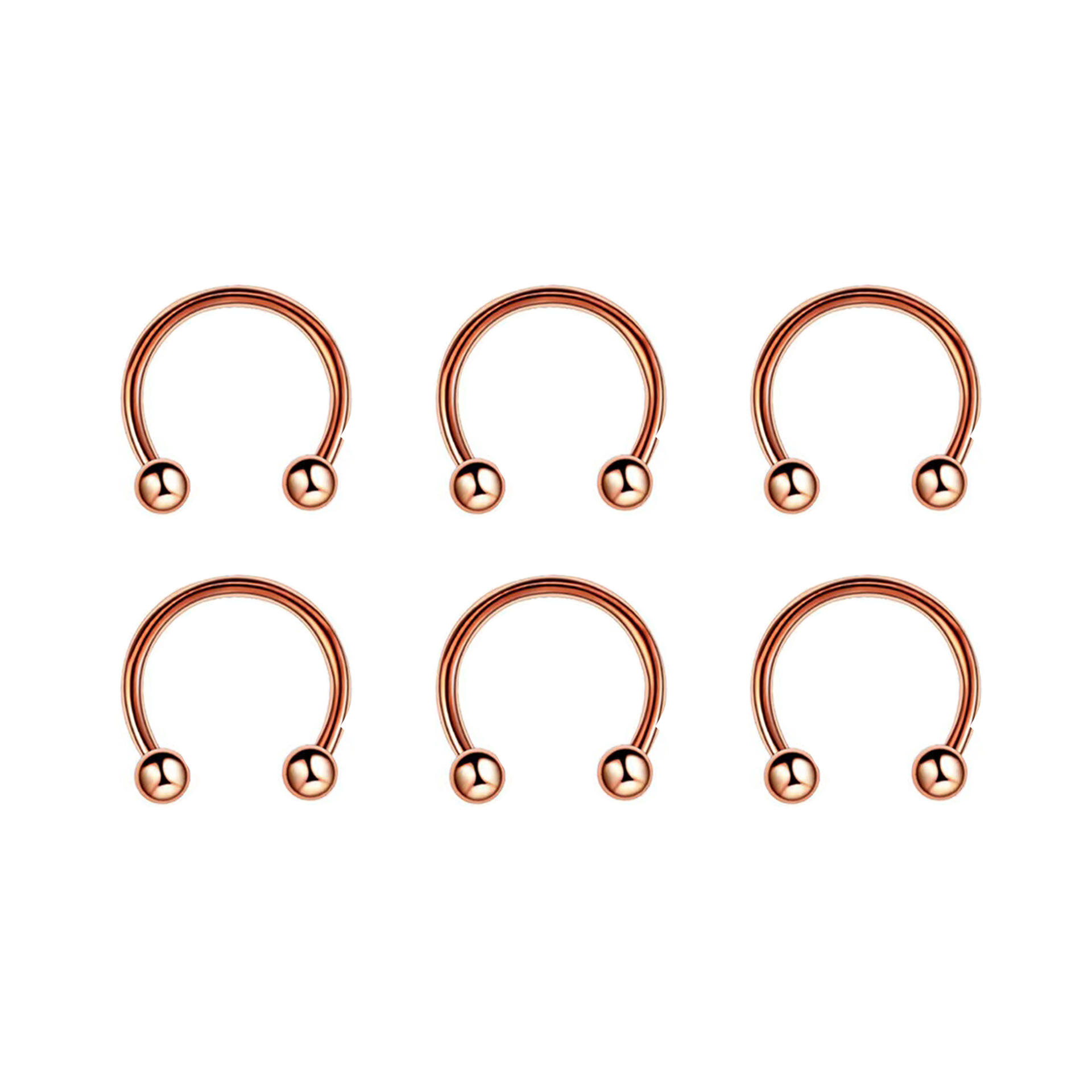 Amazon explosions factory direct supply titanium steel D-ring lip ring earrings nasal septum right angle horseshoe ring fairy puncture