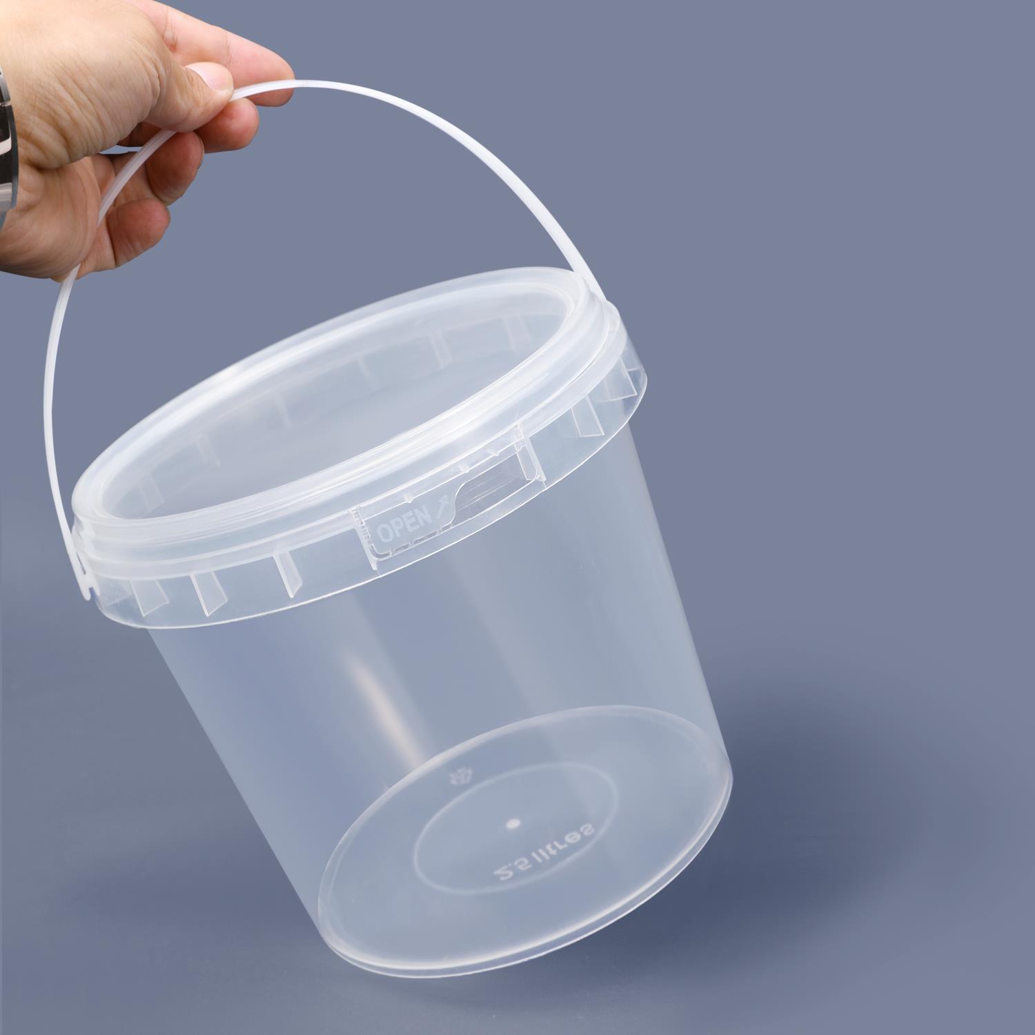 Pp Plastic Barrel Round Transparent Food Packaging Barrel Sealed High Temperature Resistant Large Capacity Barrel Manufacturer Wholesale Food Packaging