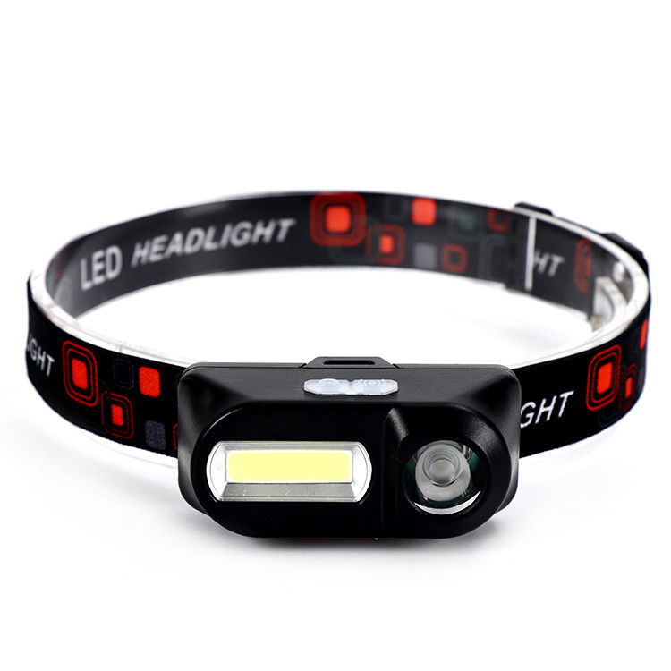 Multi-function USB interface charging headlight COB outdoor emergency headlight 18650 battery fishing light