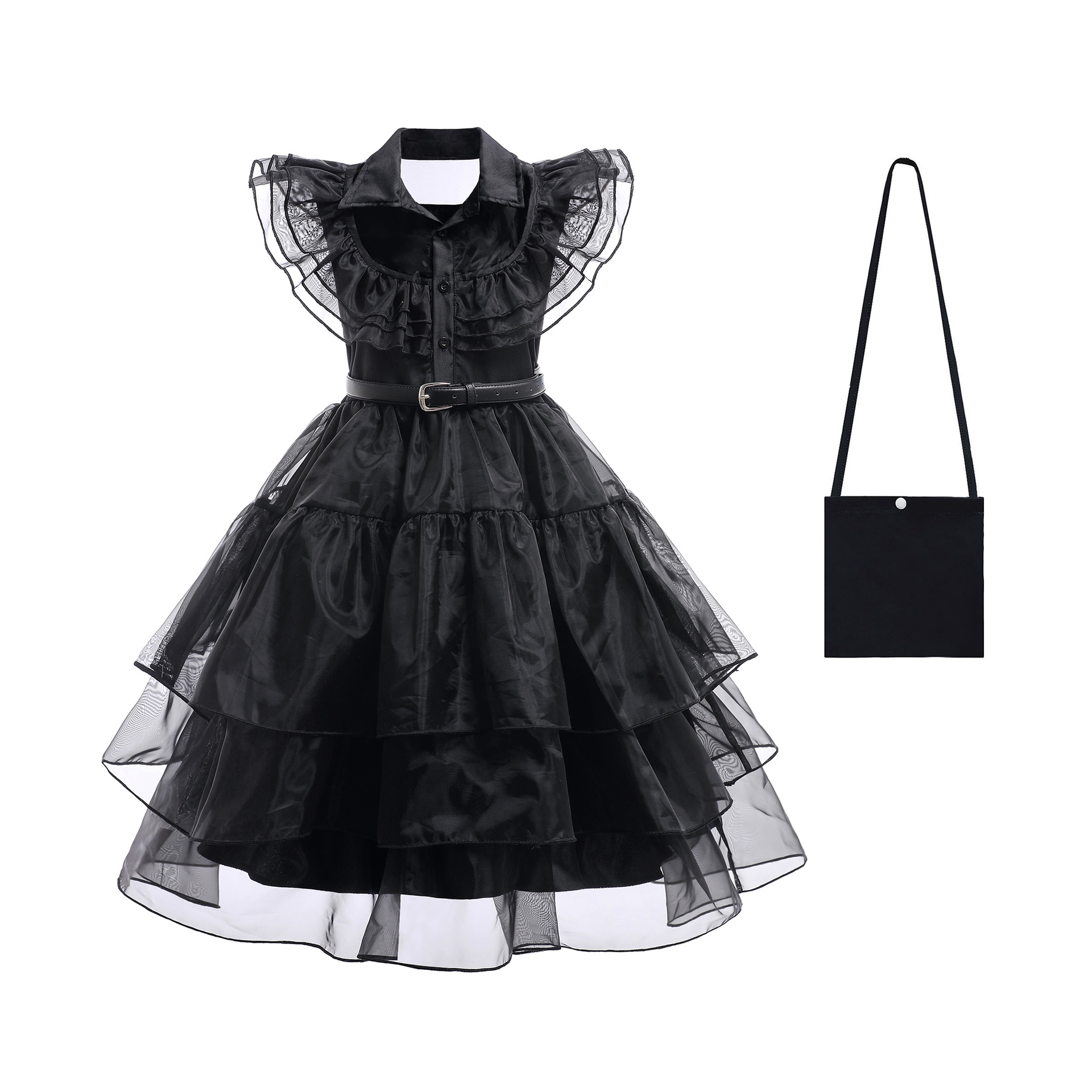 2023 Wednesday Black dress cosplay costume Halloween Adams princess dress cos clothing