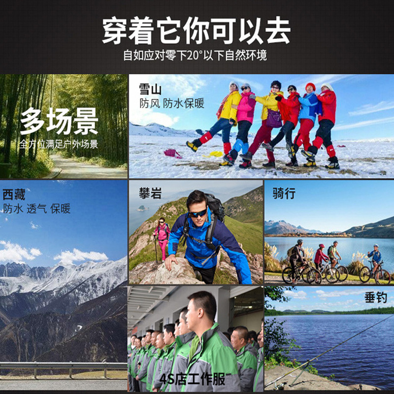 Autumn Fleece-Lined Custom Workwear Men's Advertising Jacket Windbreaker Outdoor Mountaineering Work Jacket with Logo Printing