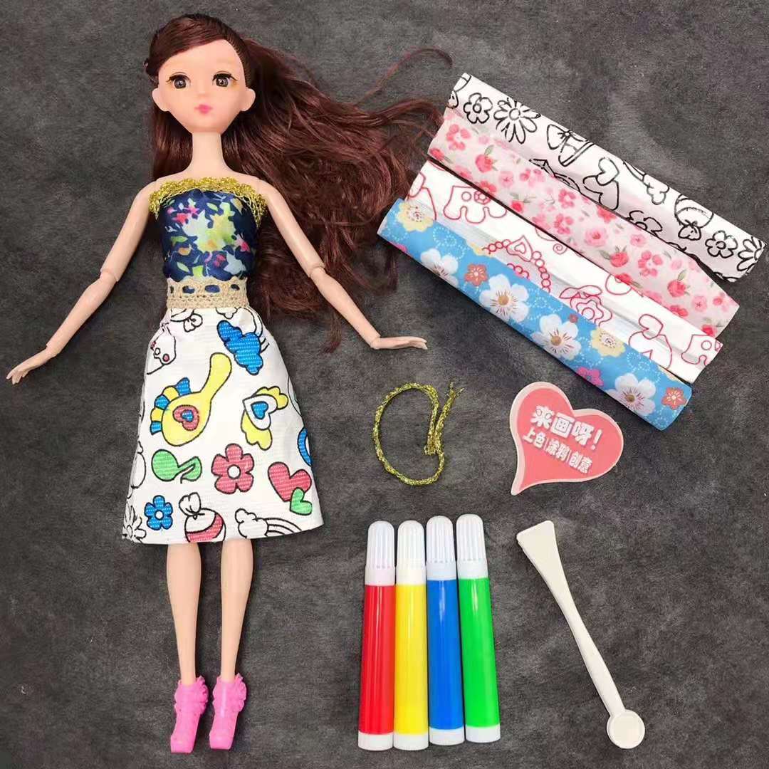 Babeier toy Princess joint doll DIY Girl hand-painted creative dress-up children's toy
