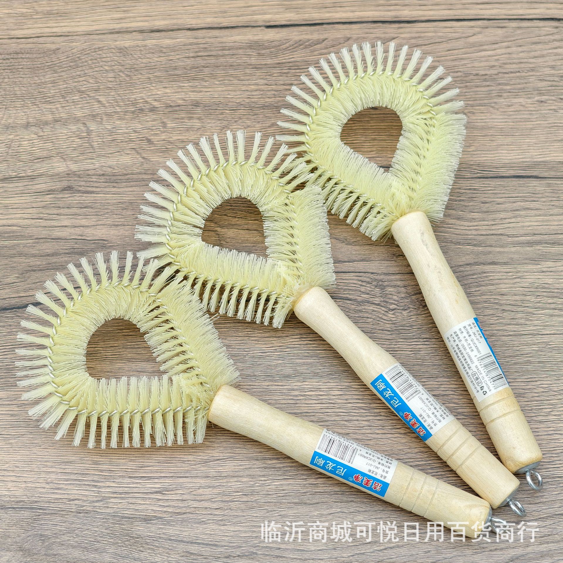 Эластичная щетка для кастрюль с деревянной ручкой, для чистки