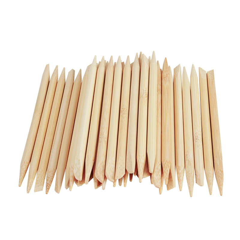 Factory single and double-headed bamboo scraping brush children's DIY painting handmade scraping paper scraping pen flat-headed bamboo stick pen