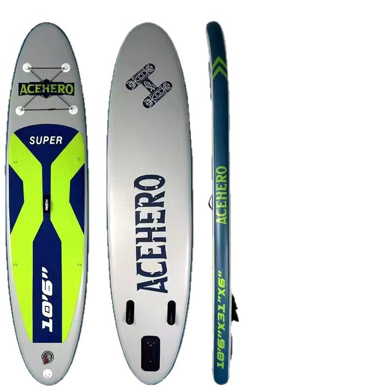 Cross-border outdoor inflatable surfboard thickened standing racing parent-child SUP pulp board adult double-layer paddle board