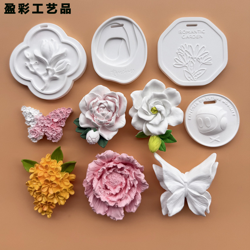 Color Gypsum Aromatherapy Pendant Car Butterfly Air Outlet Aromatherapy Relief Aromatherapy Stone Accompanying Gift Ornament Listing