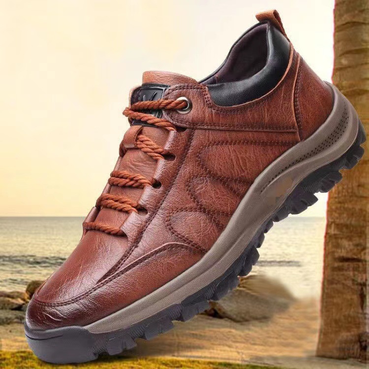 Cross-border foreign trade plus size men's shoes 2025 new British casual shoes men's non-slip outdoor mountaineering men's shoes