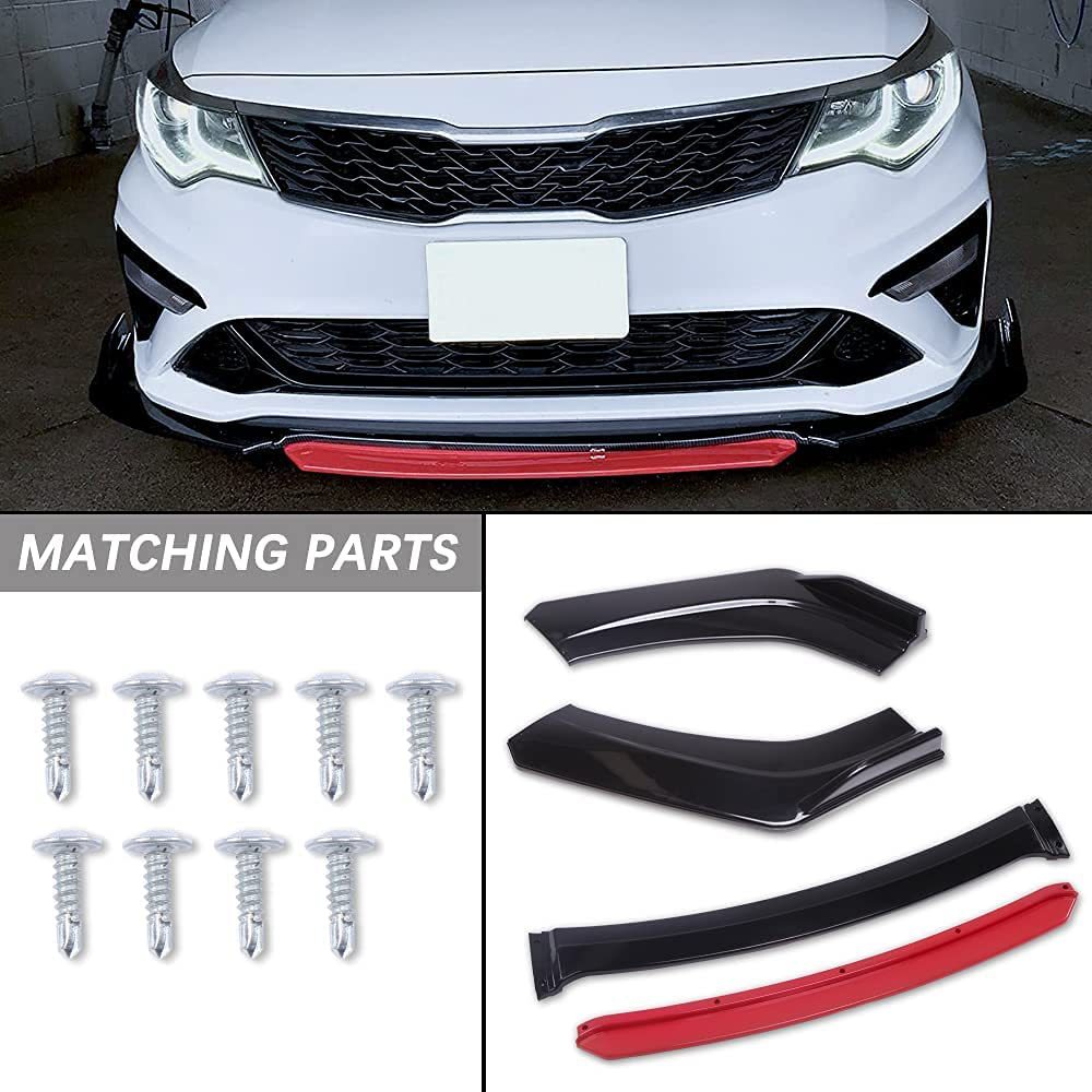 Automotive Accessories Universal Parts Four-Section Modification Front Spoiler Cross-Border Popular Bumper Front Spoiler Front Lip