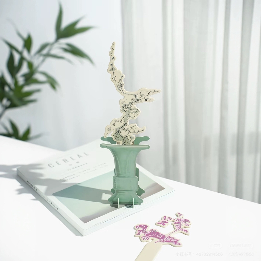 Factory Customized Flower Arrangement Fragrance Tablets with Base Three-Dimensional Fragrance Tablets Milk Tea Longquan Kiln Aromatherapy