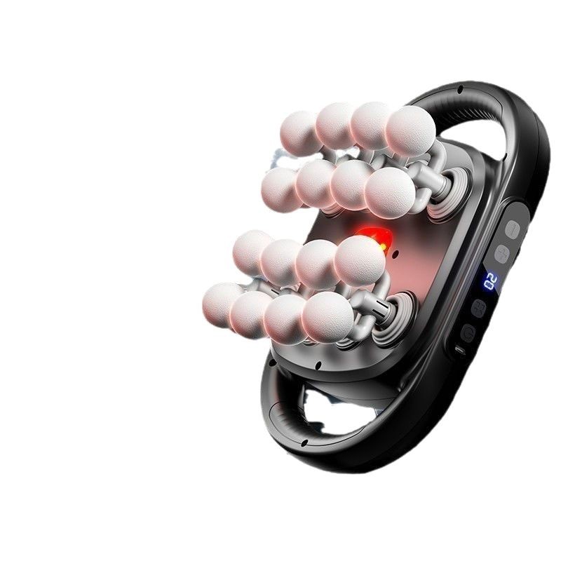 Massager Fascia Gun Six-Head Universal Professional-Grade Fascia Gun Muscle Massager High-Frequency Vibration Hot Compress