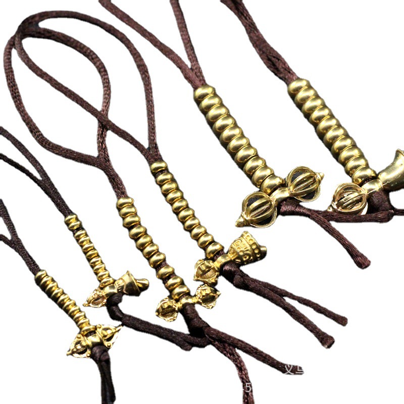 Brass Ethnic Style Necklace Accessories Diy King Kong Bodhi Wen Play Bracelet Necklace Pendant King Kong Bell Pestle Accessories