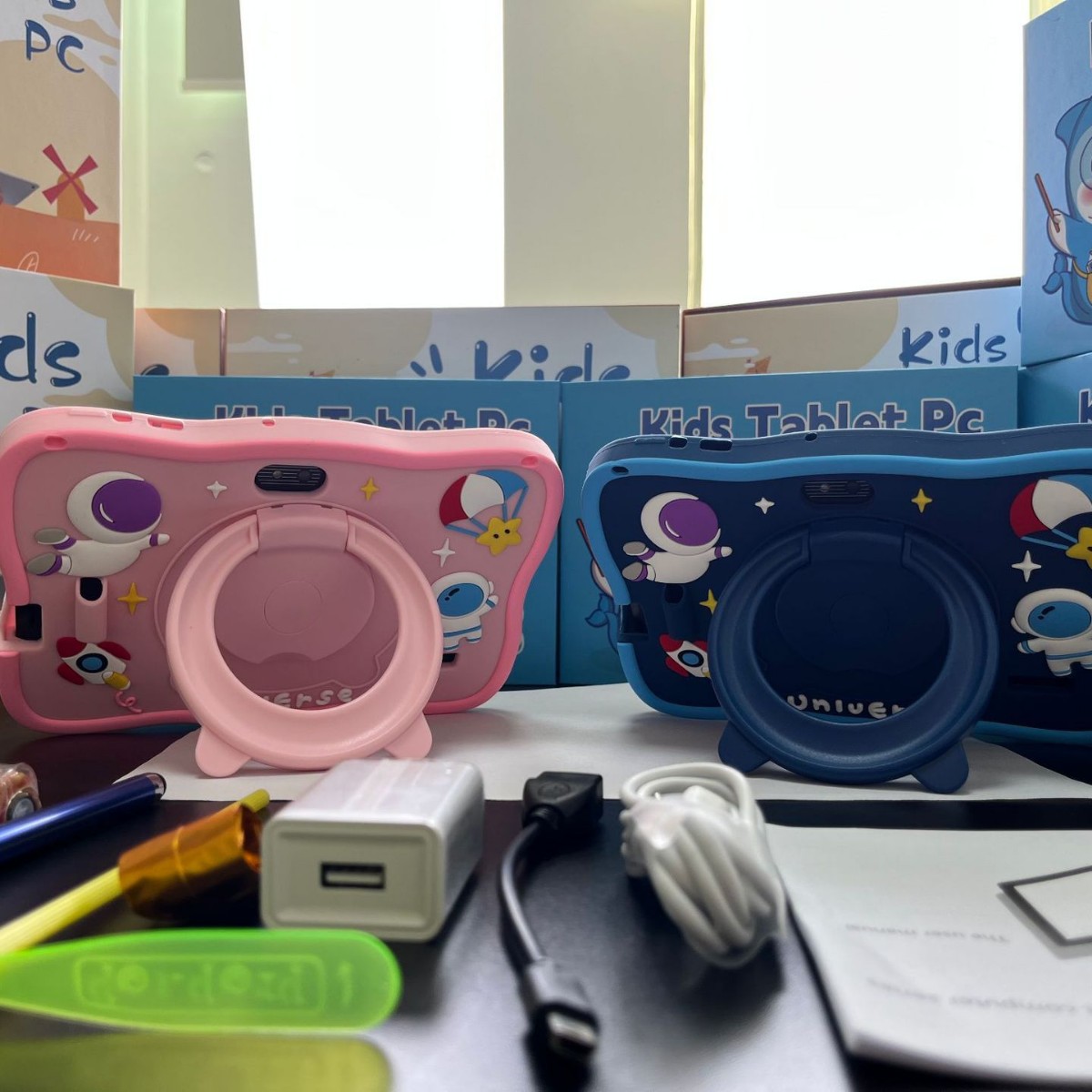 Android 7inch Children's Tablet Game Anti-Fall Protective Cover Cartoon Portable Love Doll Tab Cross-Border Exclusive Supply