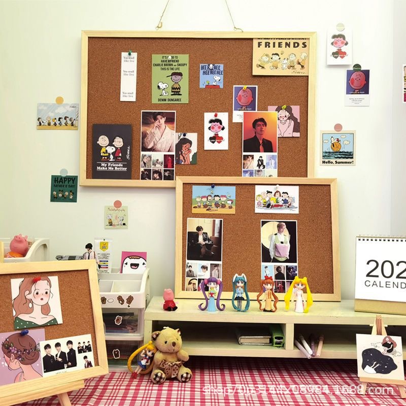 ins cork board Photo Wall felt plate self adhesive wall sticker background wall display message board cork board