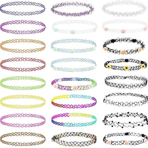 Fishing Line Necklace European and American Chocker Short Necklace Women's Elastic Fishing Line Vintage Necklace Collar Clavicle Chain