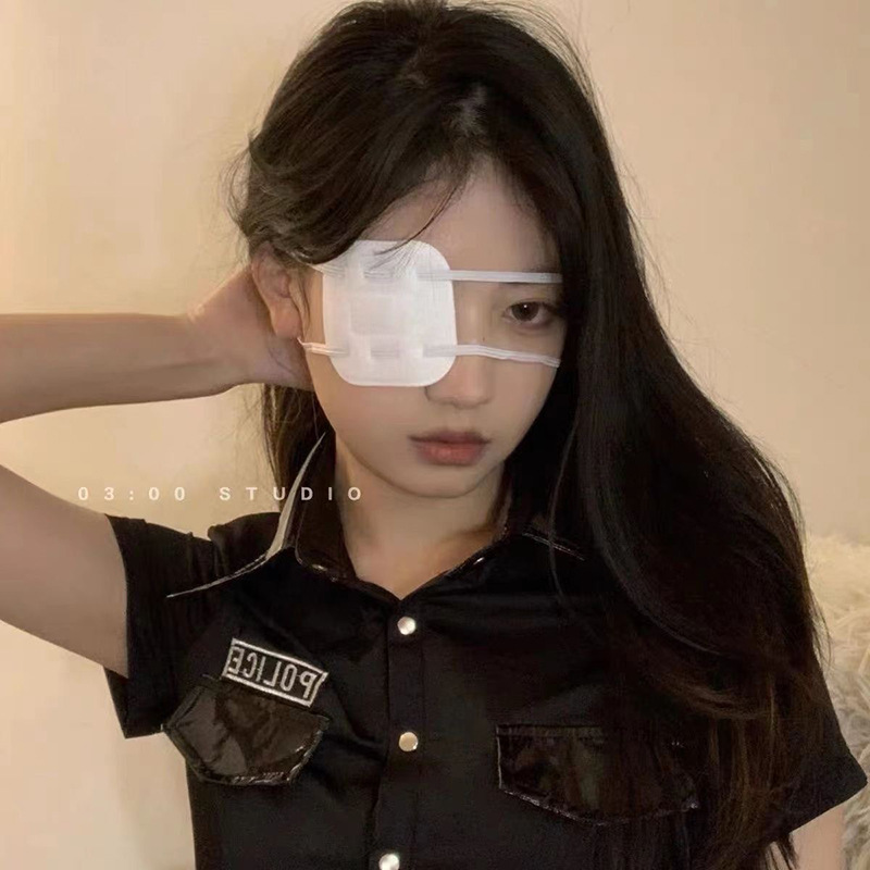 Single Eye Mask Cartoon Two-Dimensional Props Animation Cos Young and Middle School Disease Also Wants to Fall in Love Cute Role-Playing Single Eye Mask