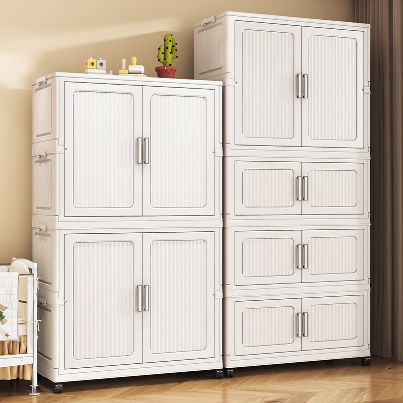 65-75-85cm Foldable Children's Wardrobe Storage Cabinet Baby Clothing Storage Cabinet Plastic Simple Wardrobe