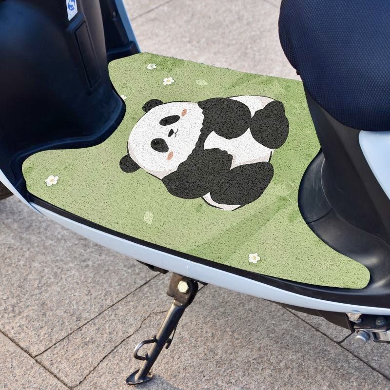 Electric car silk ring foot mat universal thick waterproof battery car foot mat can be freely cut non-slip pedal mat