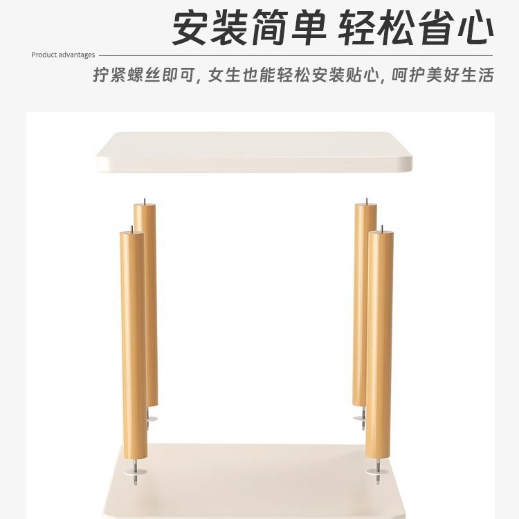 Small Coffee Table in the Middle of the Sofa, Office Side Cabinet, Light Luxury and High-End Rectangular Side Table, Tea Table, Square Table