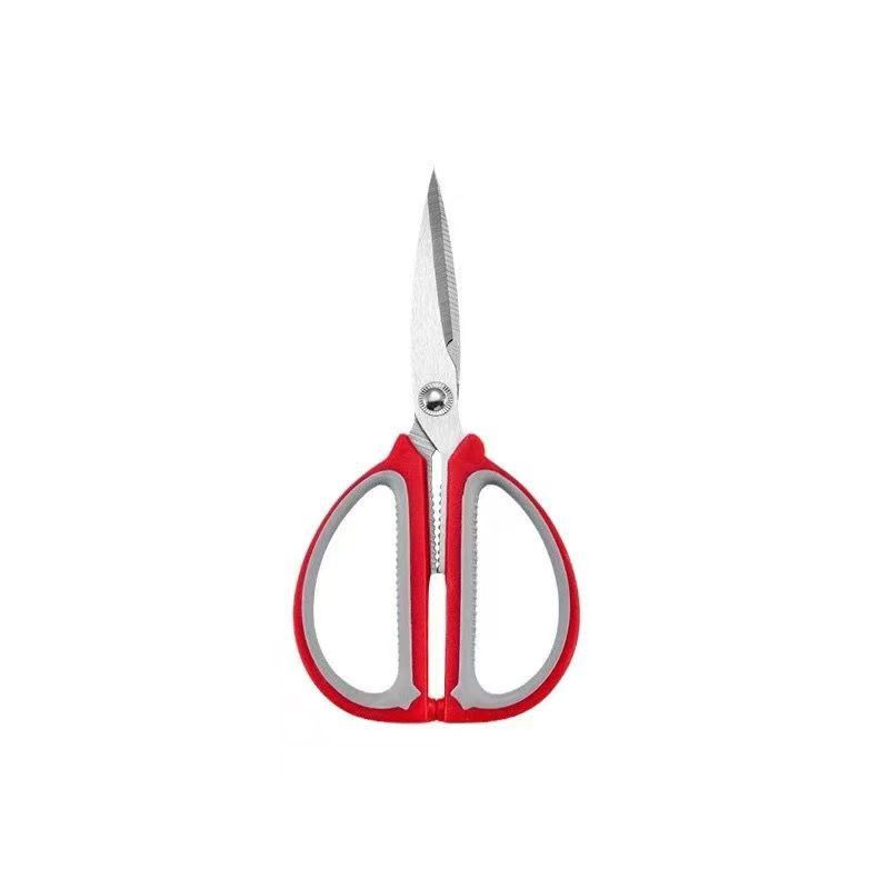 Multifunctional household scissors stainless steel large two-color plastic handle kitchen strong scissors student office scissors wholesale