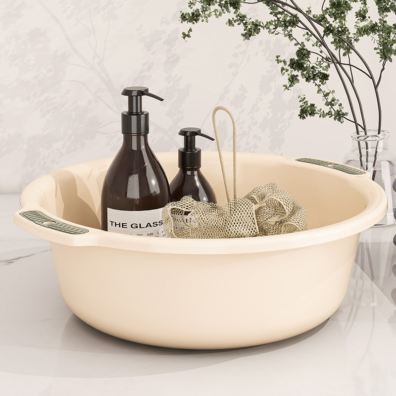 Plastic Household Washbasin Plastic Basin Laundry Foot Washing Basin Thickened Student Dormitory Two-ear Wall-mounted Washbasin