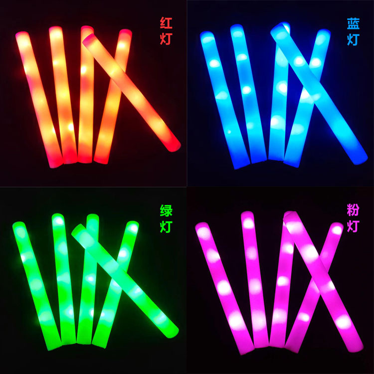 Colorful Sponge Foam Glow Stick Concert Should Aid Flash Stick Bar Performance Large LED Glow Stick Props
