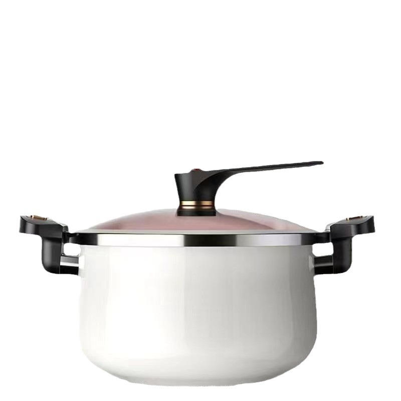 Enamel Micro-pressure Soup Pot Household Binaural Meat Stew Pot Cooking Pot Soup Non-stick Pot Gas Stove Induction Cooker Special Stew Pot