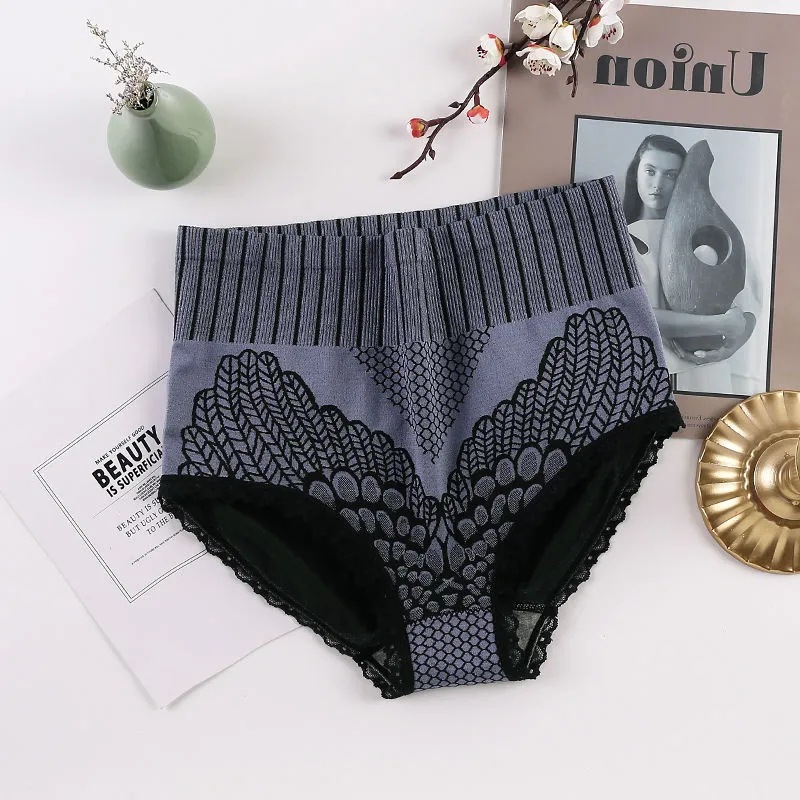 Panties ladies belly hip palace second generation high waist plus size bow lace triangle pants manufacturers wholesale