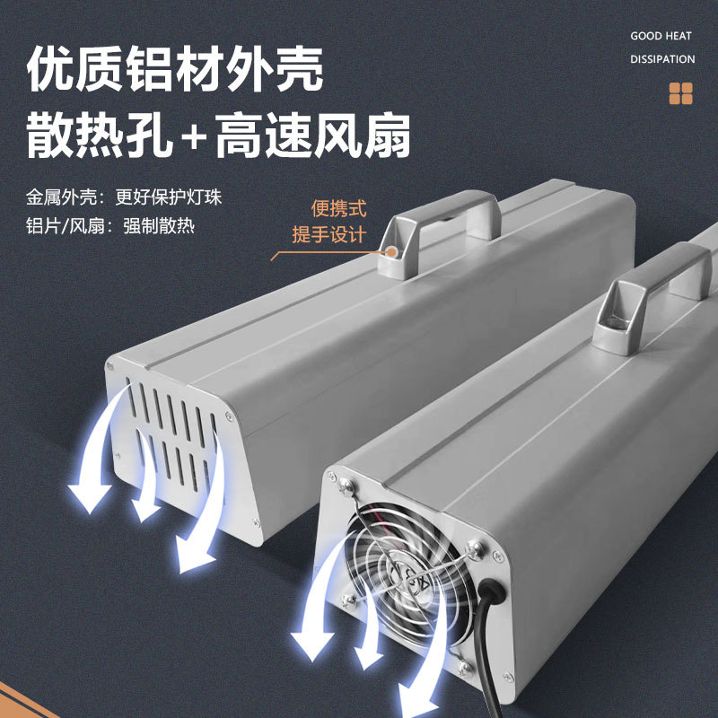 High-Power Ultraviolet Irradiation 365Nm Industrial-Grade Assembly Line Satchel Led Shadowless Uv Glue Curing Purple Light