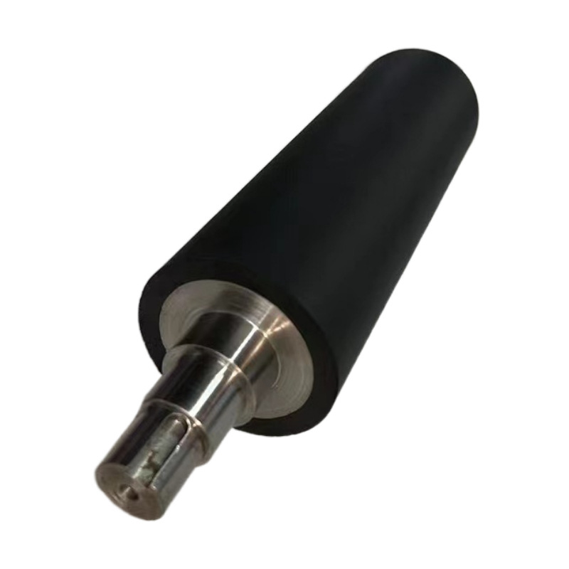 Supply Polyurethane Rubber Roller pu Silicone Roller Polyurethane Coated Rubber Shaft Industrial Abrasion Resistant Conveyor Line Roller Rubber Roller