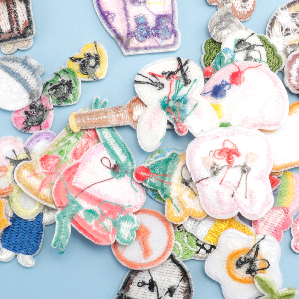 New Mini Cartoon Series Cloth Stickers Embroider DIY Clothing Accessories Decoration Kidsren's School Bag Decorative Hot Glue Style