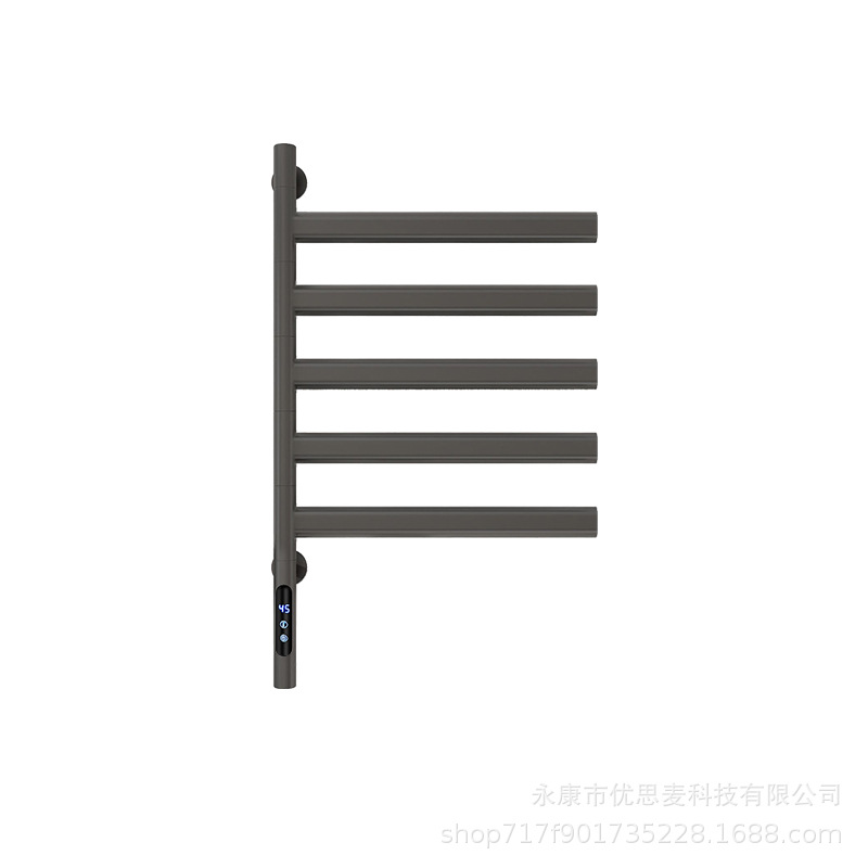 Electric Heated Towel Rack Rotating Widened Panel Stainless Steel Intelligent Drying and Sterilization Bathroom Household Drying Rack Without Punching