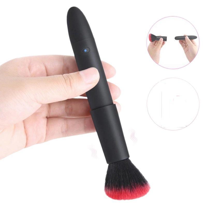 Makeup Brush, Massage, Climax Insertion, Vibrator, Female Toy, Strong Shock Masturbation Device, Electric Masturbation Stick, Sex Toy