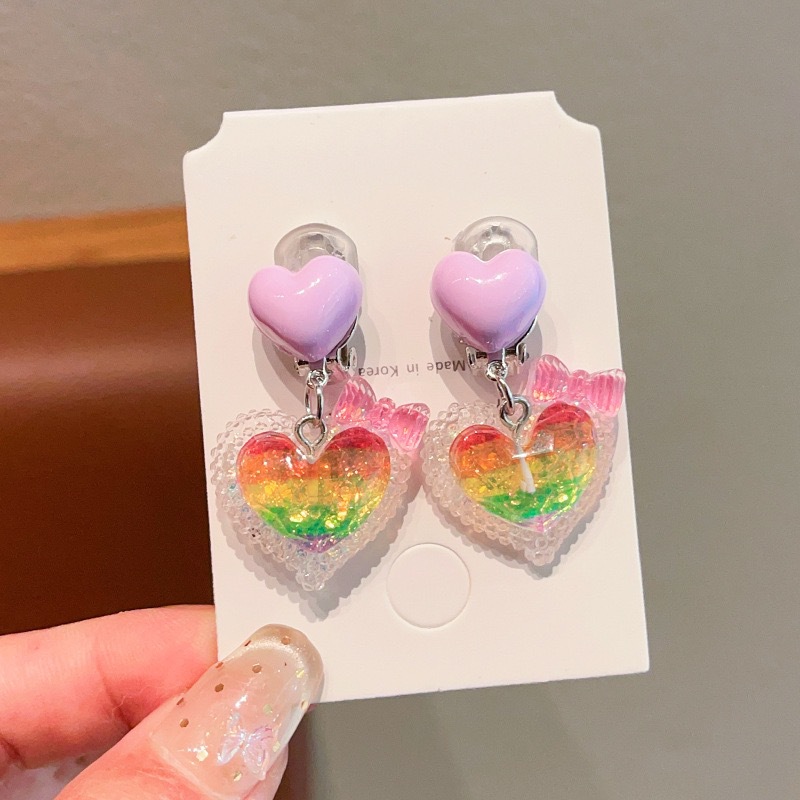 New Children's Ear Clip Cute Pony Pony Earrings Little Girl's Cartoon Fashion Earrings Girls Pendant