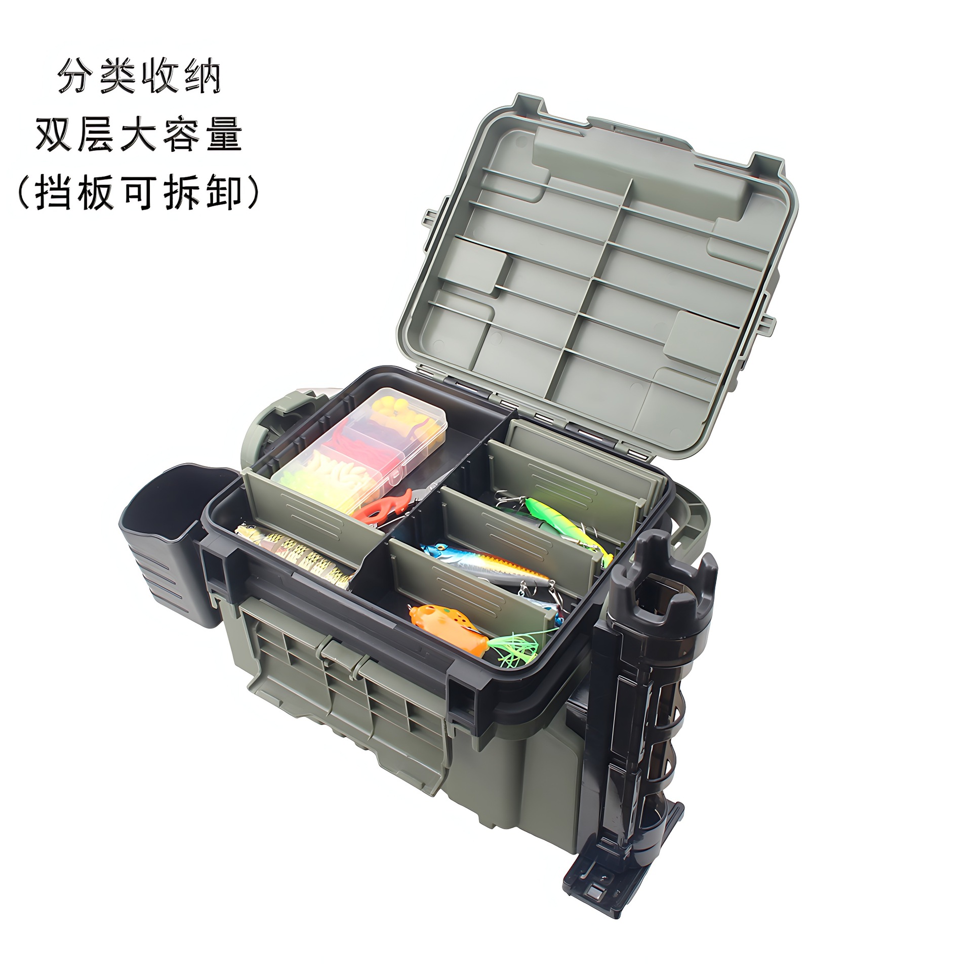 Luya box fish box Luya bait storage box Luya fishing box sea fishing rock fishing can sit reinforced thick large capacity multi-layer
