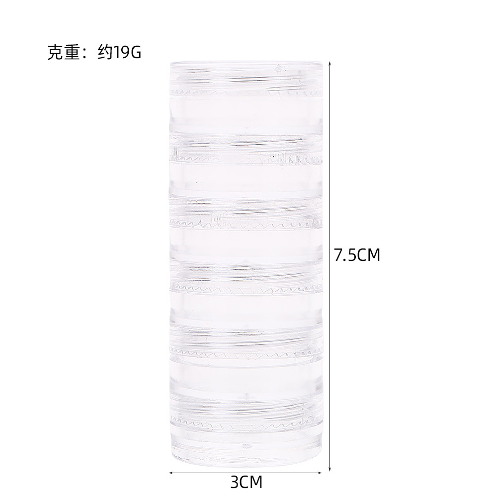 Six Lid Cosmetics Trial Sub-packaging Storage Box Transparent Multi-layer Sub-packaging Box Travel Convenient Storage Bottle