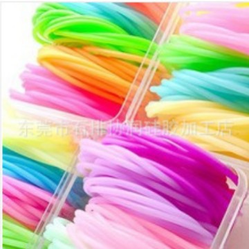 Silicone Bracelet Luminous Candy Color Rubber Band Colorful Luminous Silicone Rubber Band Bracelet Elastic Hair Tie