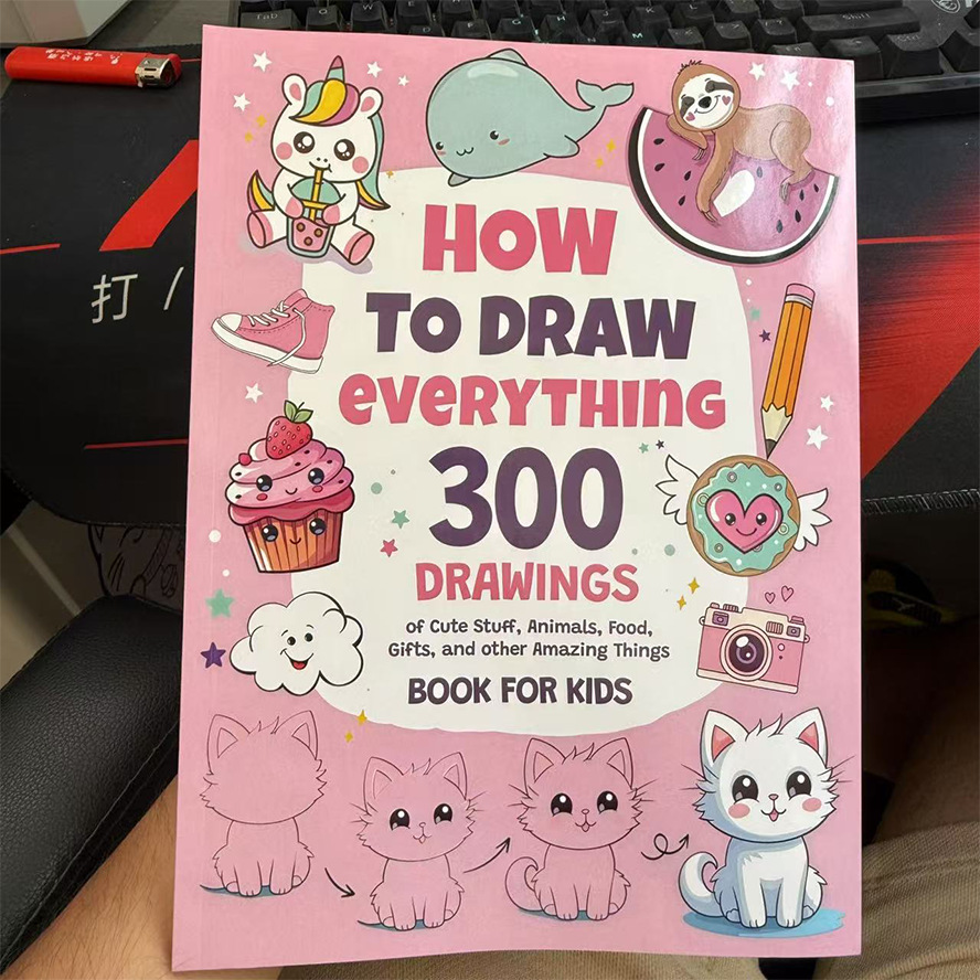 Cross-border new culture how to draw the 300 cute animal food and creative pattern painting