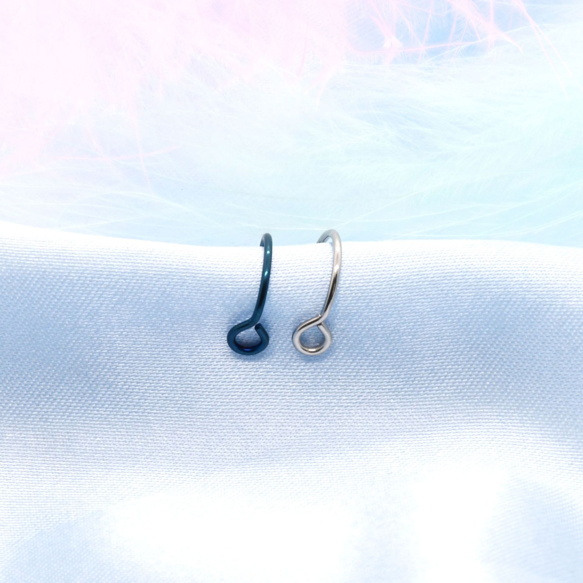 Cross-border supply of stainless steel C- shaped fish hook nose ring U-shaped nose clip earrings accessories puncture jewelry factory spot wholesale