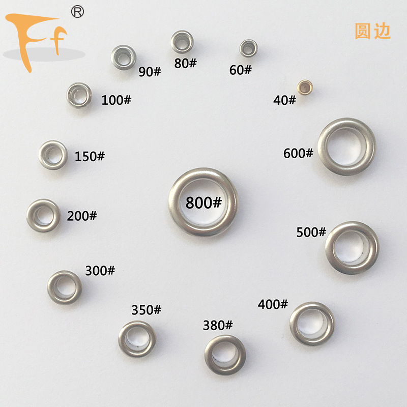 Copper gas eye buckle hollow round double-sided chicken eye buckle shoe eye buckle metal button