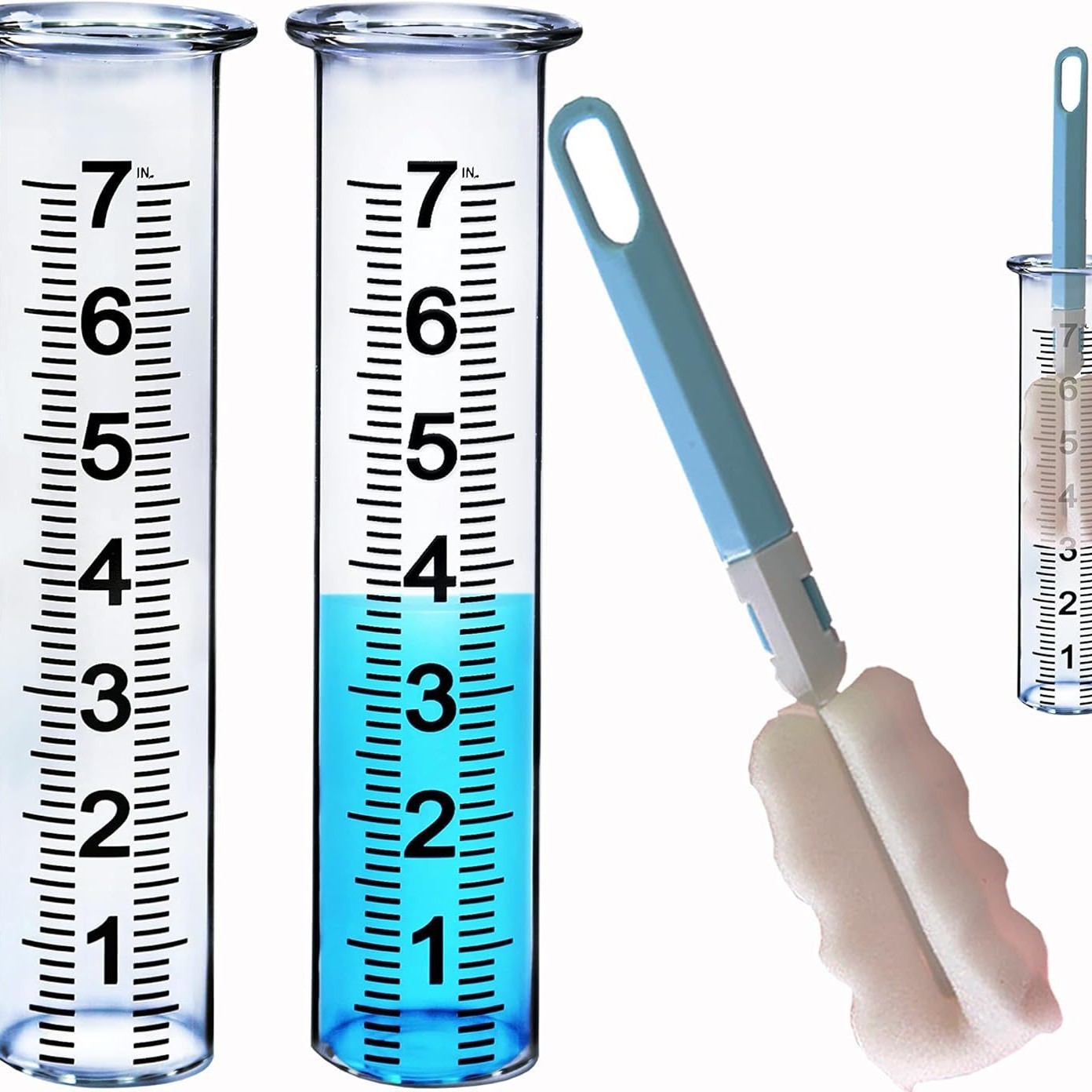 Plastic scale test tube Garden Glass rain gauge cross-border hot selling rain collector outdoor iron rain gauge