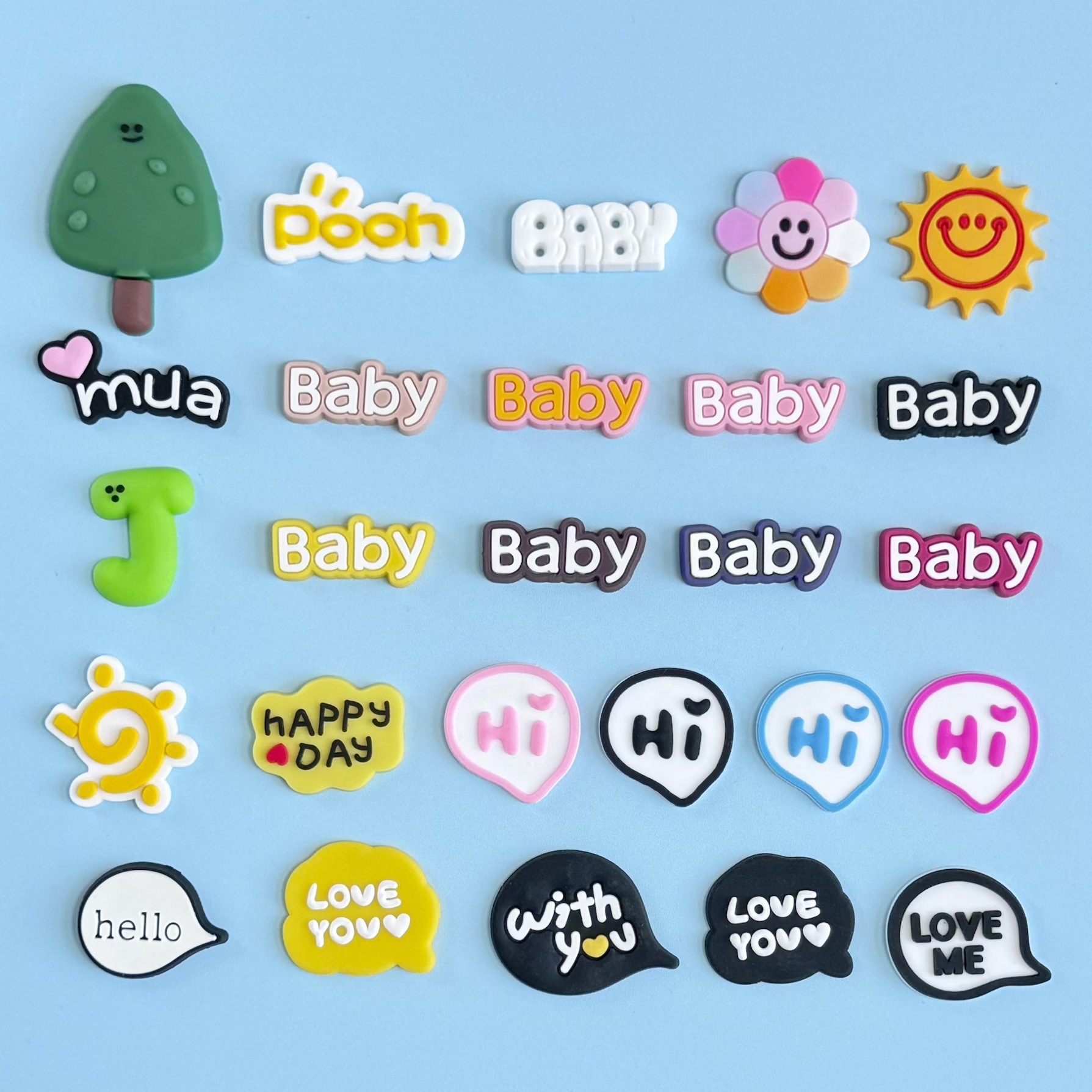 ПВХ мягкий клей, английская буква, мультяшный патч, холодильник, кондиционер, декоративный патч, DIY, домашний патч, патч для чехла Apple