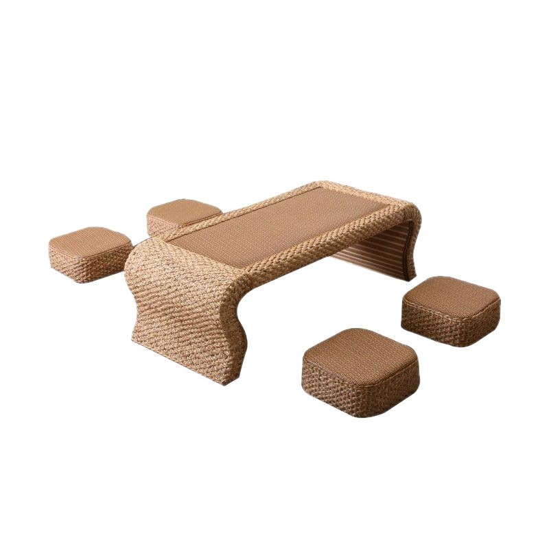 Rattan Tatami Coffee Table Balcony Table Tea Table Simple Bay Window Table Japanese Low Table Home Floor Combination Small Table