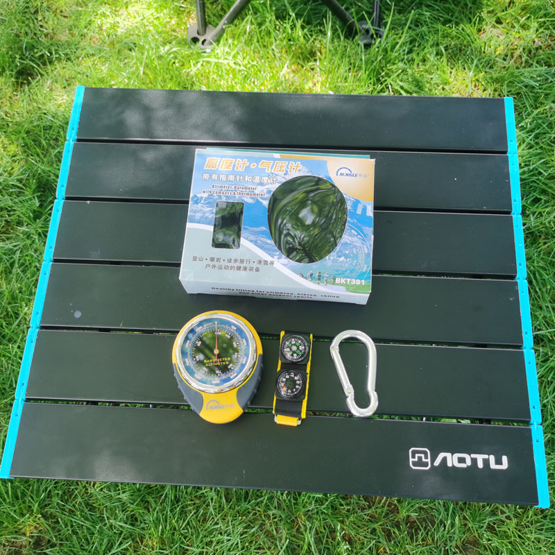 Выпукло-вогнутая туристическая компас, четырехв одно, альтиметр, барометр, термометр Minggao, трансграница BKT381