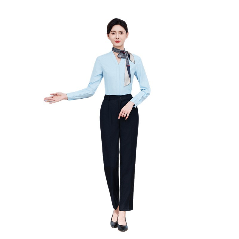 2025 Spring and Autumn New Style Staff Uniform Long Sleeve Suit Pants Suit China Mobile Branch Work Clothes Women