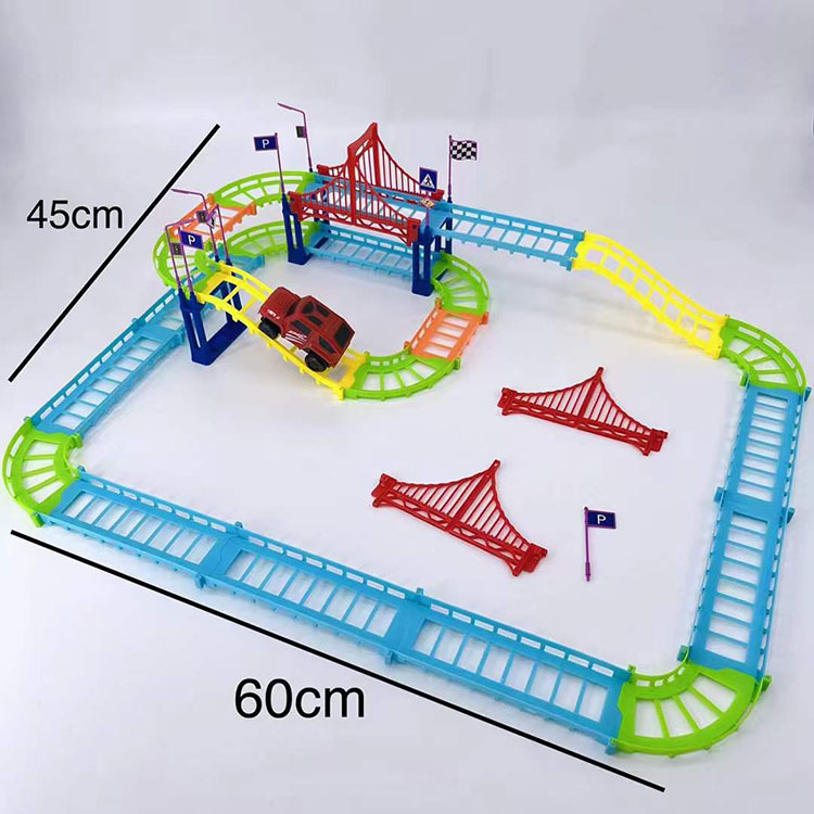 Stall wholesale toy electric rail car science and education toy wholesale variety double-layer toy rail car